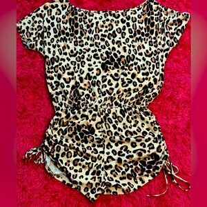 Leopard Print Women's jumpsuit A007